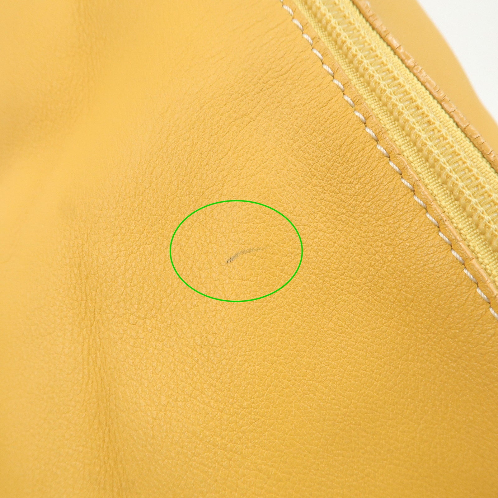LOEWE Leather Anton Backpack Rucksack Shoulder Bag Yellow Used