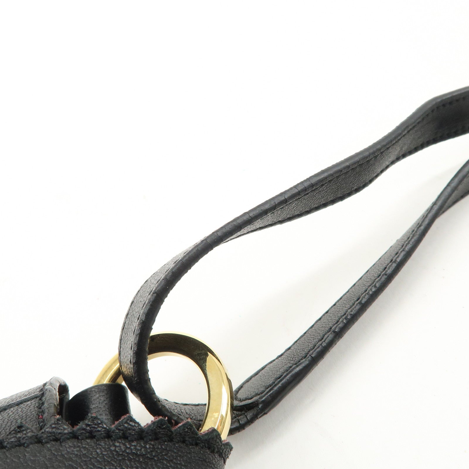 LOEWE Anagram Leather Tassel 2Way Shoulder Bag Black 315.82.E29 Used