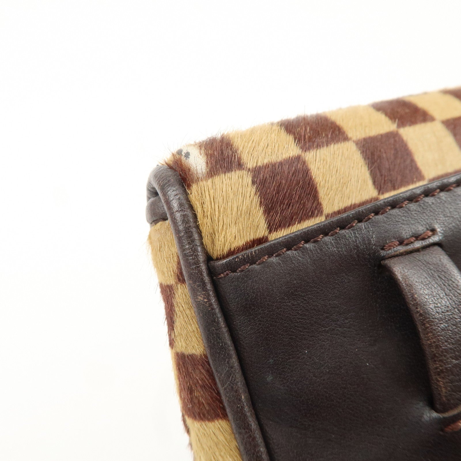 Louis Vuitton Damier Sauvage Gazelle Beige Shoulder Bag M92130 Used