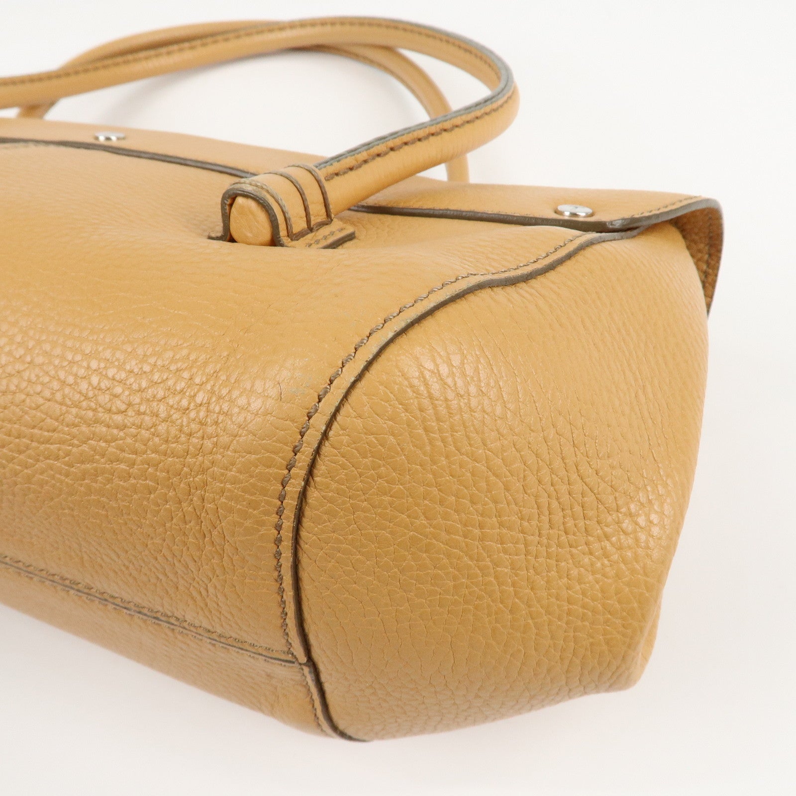 TOD’S Leather One-shoulder Bag Shoulder Bag Hand Bag Brown Used