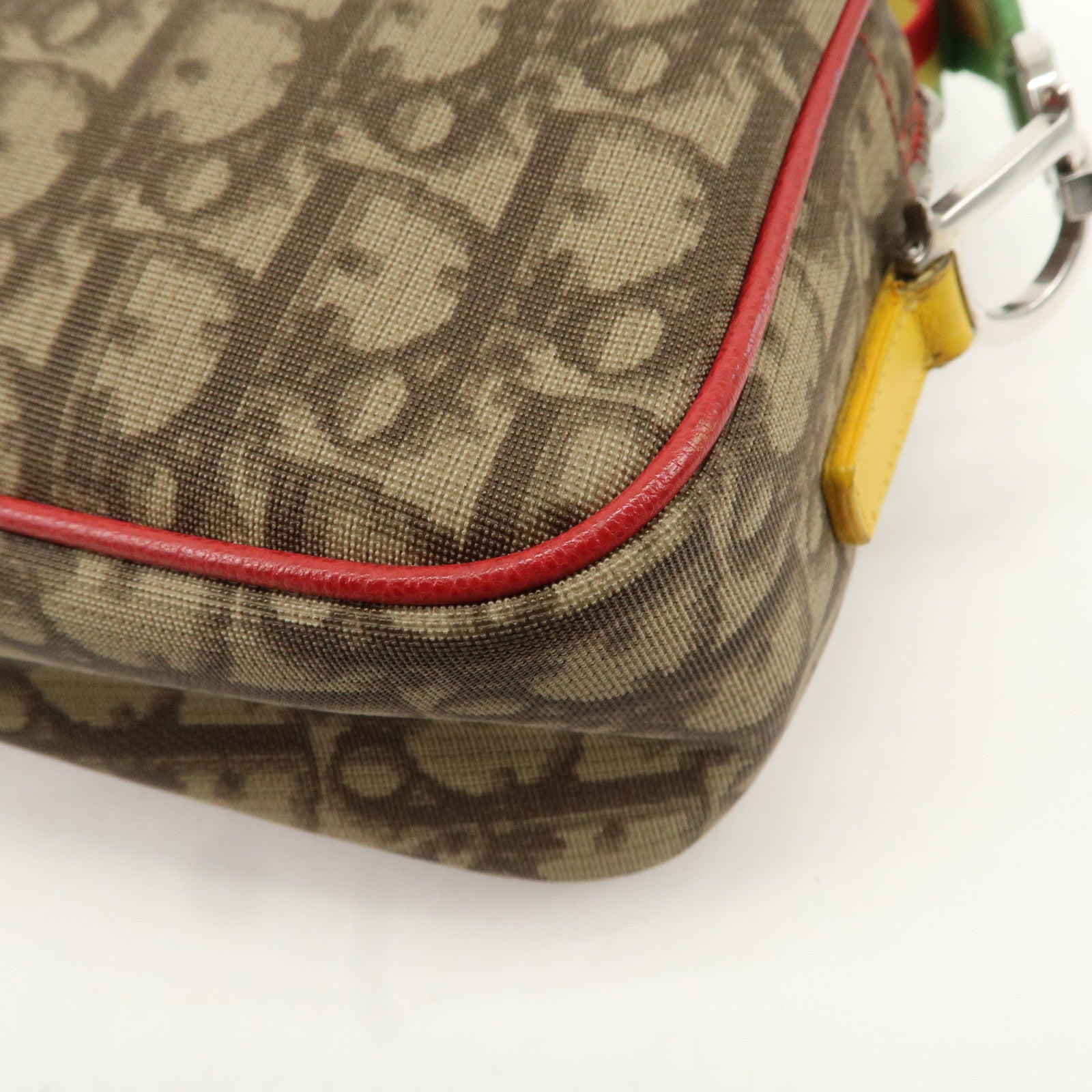 Christian Dior Rasta Trotter PVC Leather Shoulder Bag Brown Used