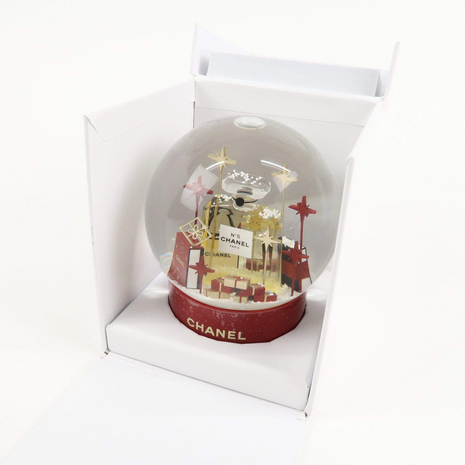CHANEL Snow Globe Snow Dome 2022 Novelty No.5 Gift Boxes Used