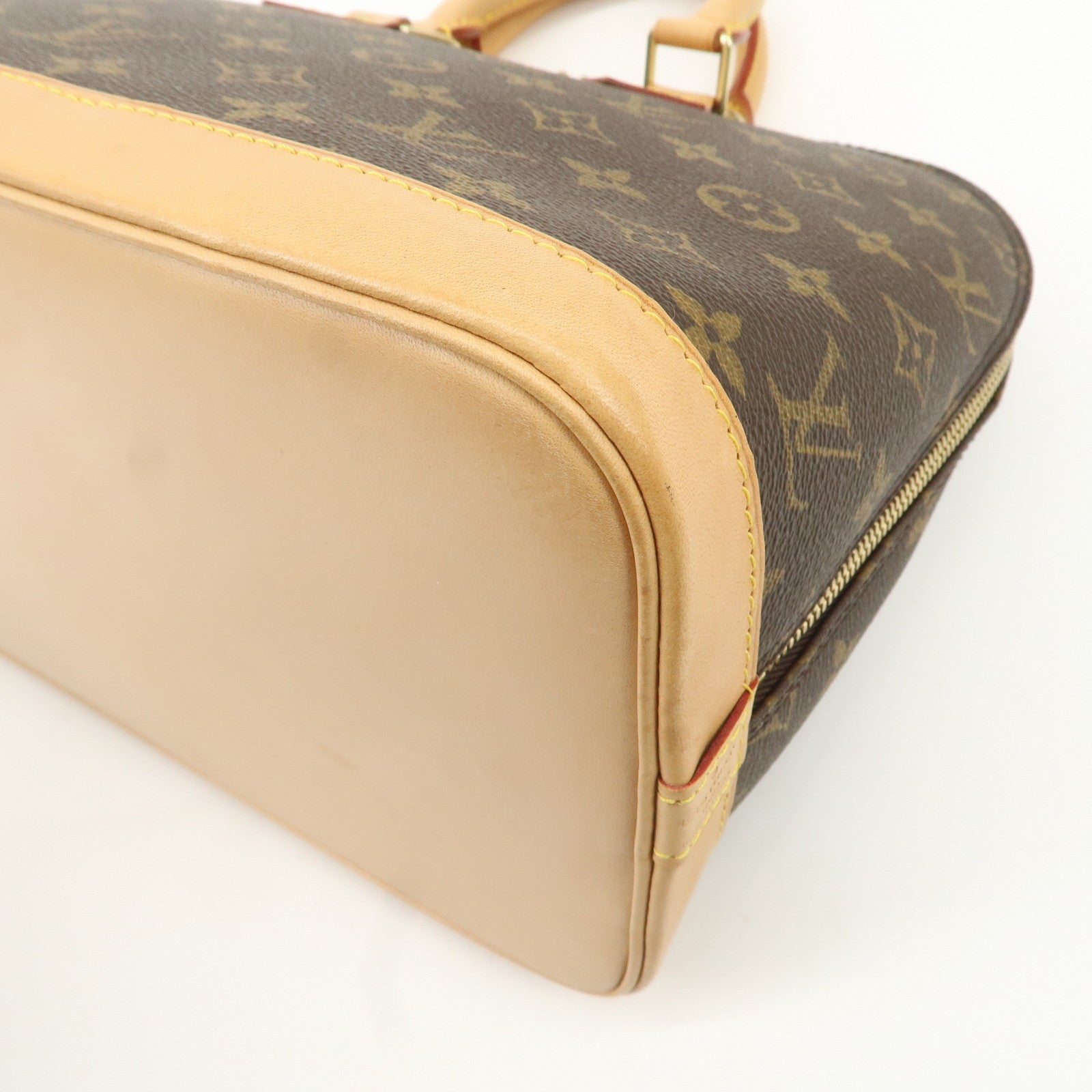 Louis Vuitton Monogram Alma Hand Bag Brown M51130 Used