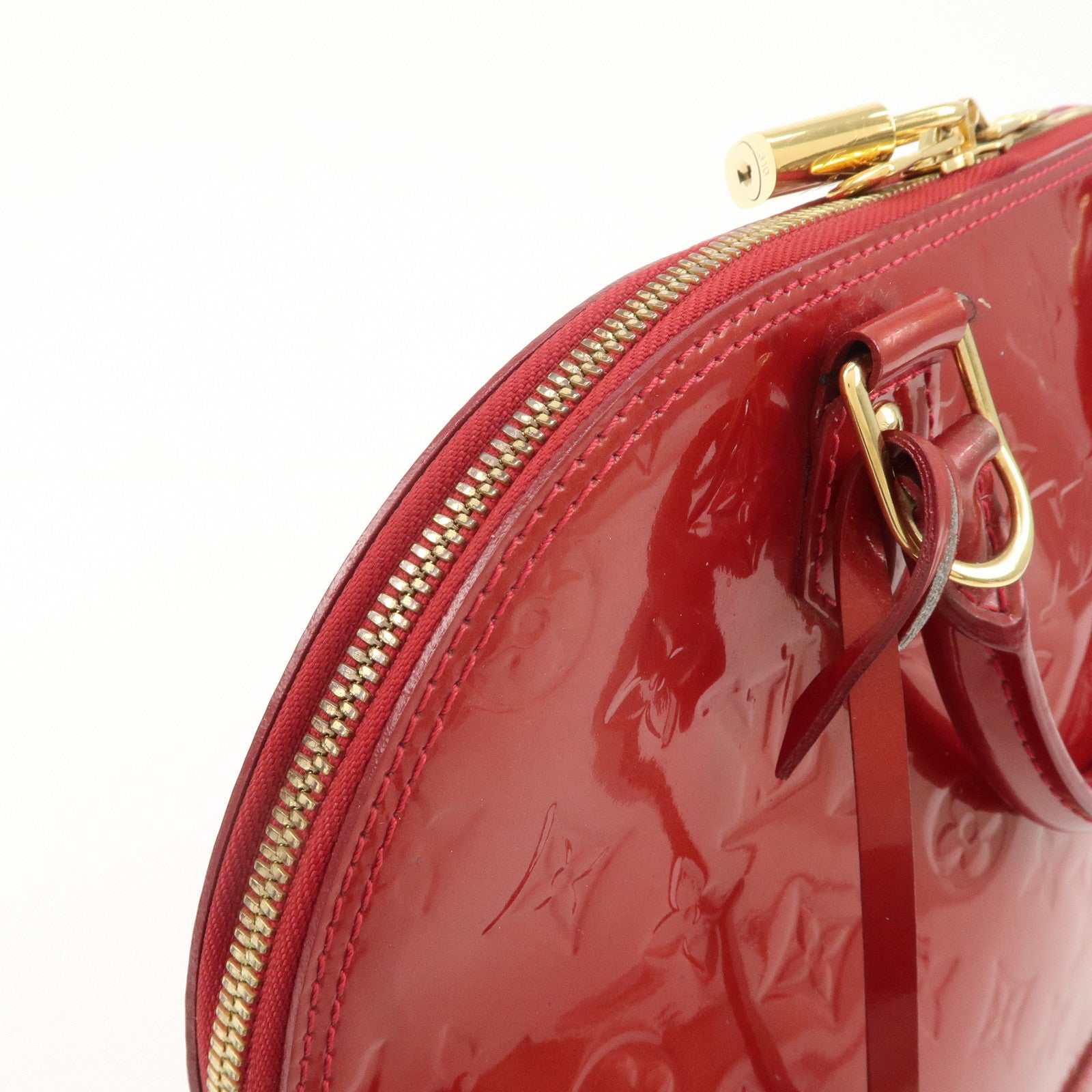 Louis Vuitton Monogram Vernis Alma PM Bag Pomme d'Amour M90096 Used