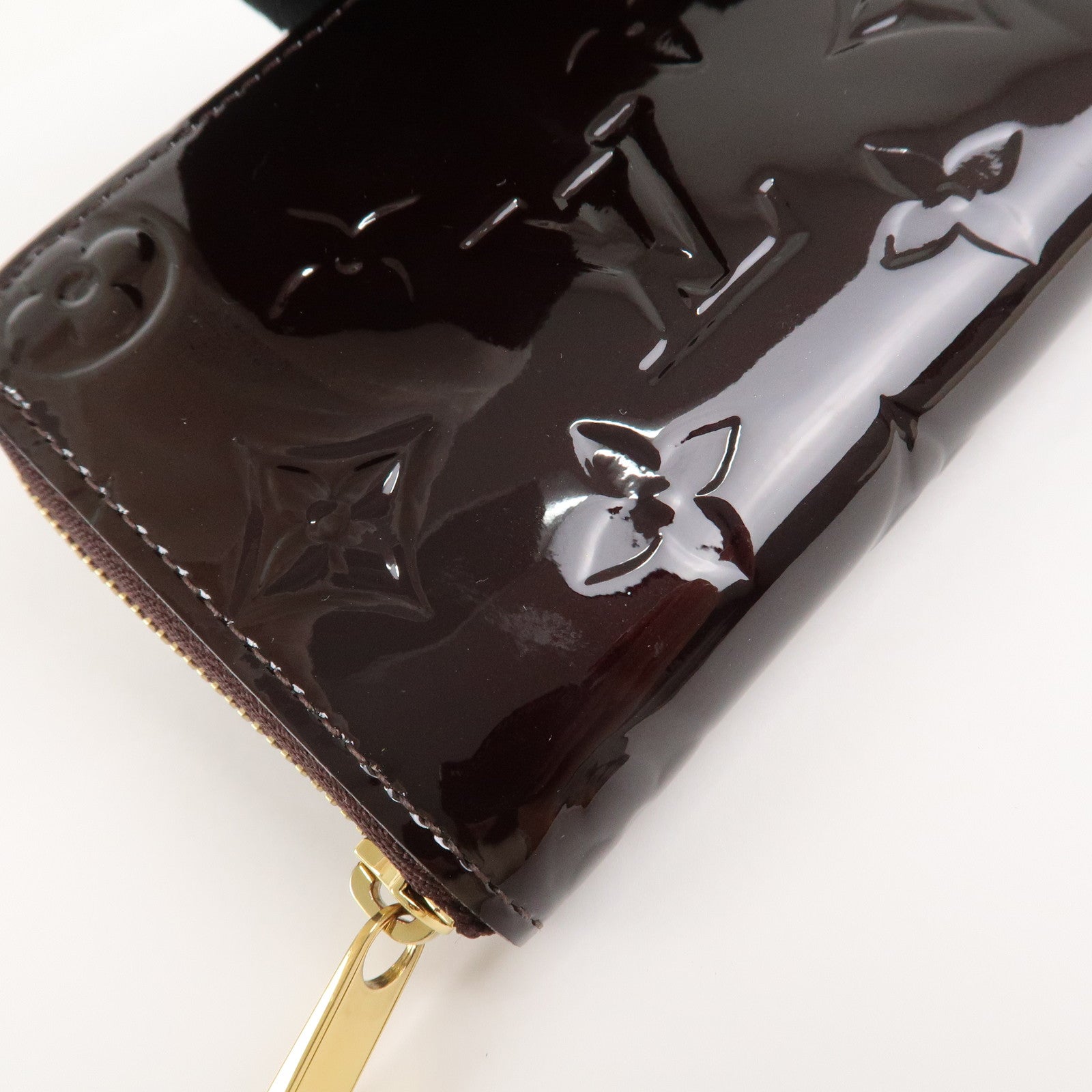Louis Vuitton Monogram Vernis Zippy Coin Purse Amarante M93607 Used