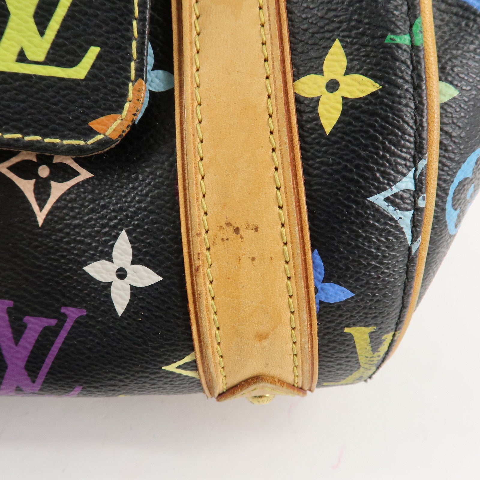 Louis Vuitton Monogram Multicolor Priscilla Hand Bag Noir M40097 Used