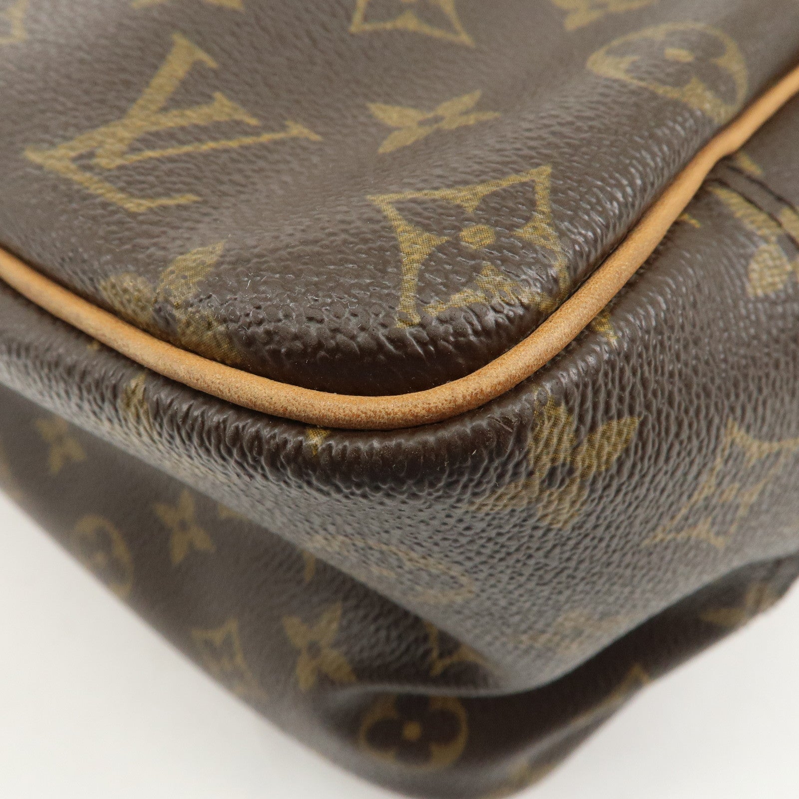Louis Vuitton Monogram Deauville Hand Bag Brown M47270 Used