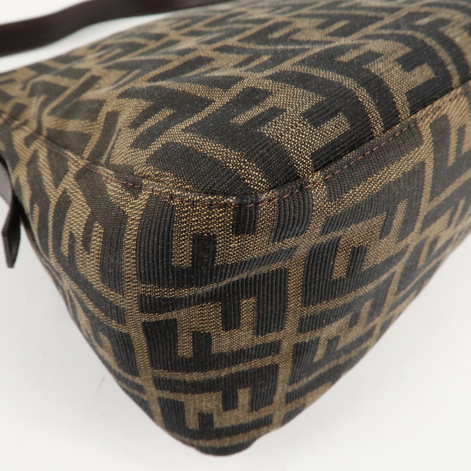FENDI Zucca Mamma Baguette Vinyl Leather Shoulder Bag 26325 Used