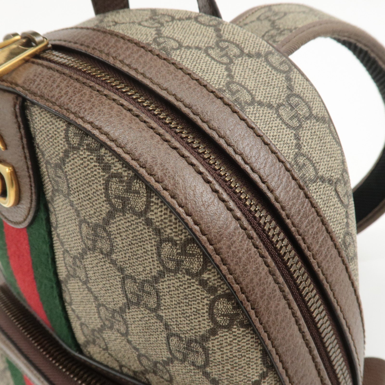 GUCCI Ophidia Sherry GG Supreme Leather Small Backpack 547965 Used