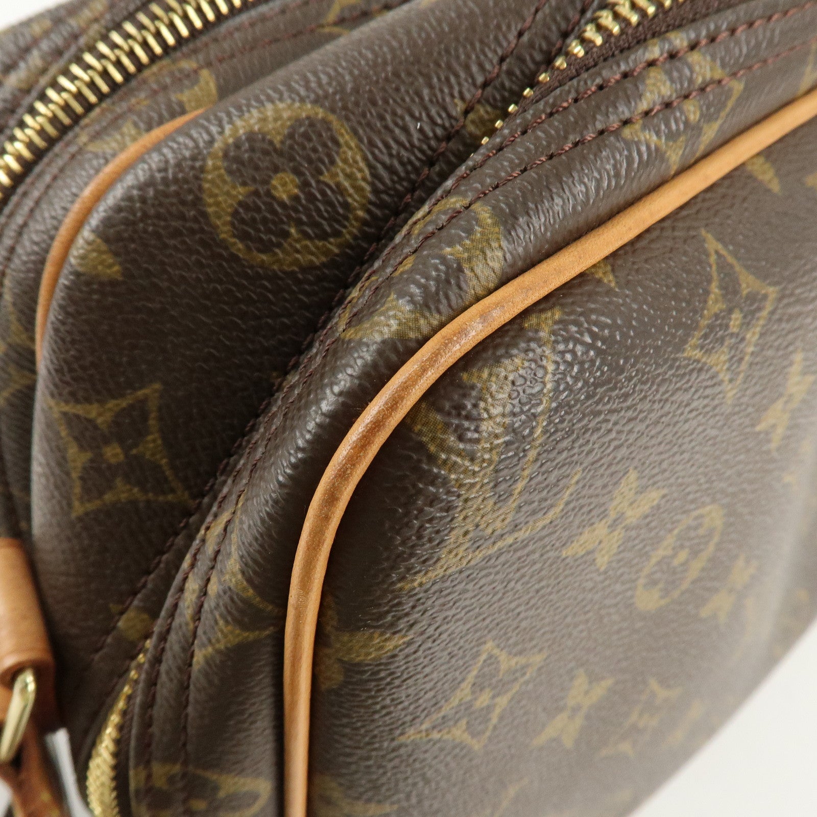 Louis Vuitton Monogram Reporter PM Shoulder Bag Brown M45254 Used
