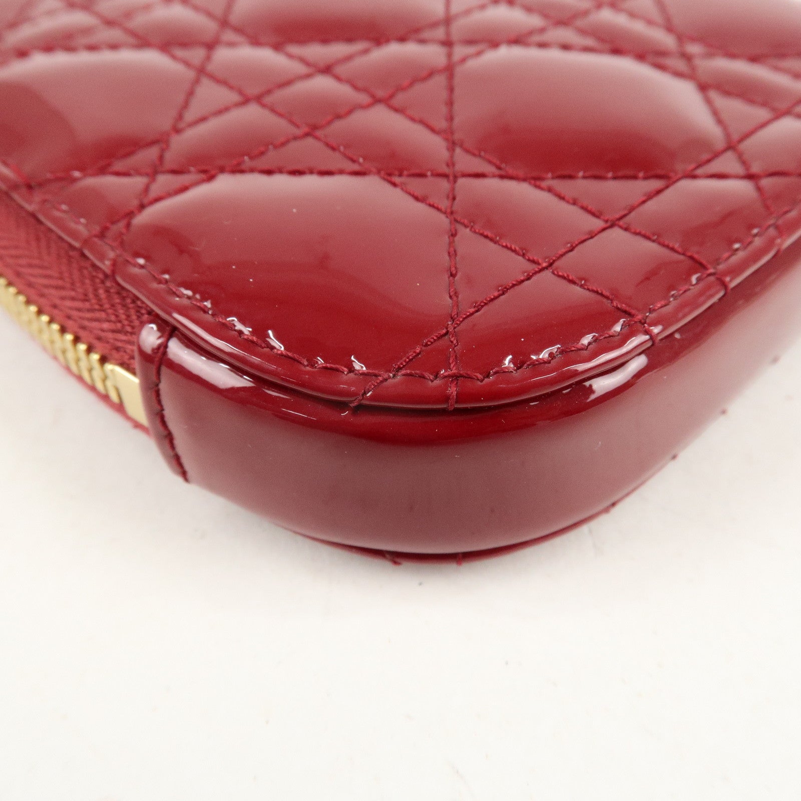 Christian Dior Cannage Patent Leather Phone Holder Used