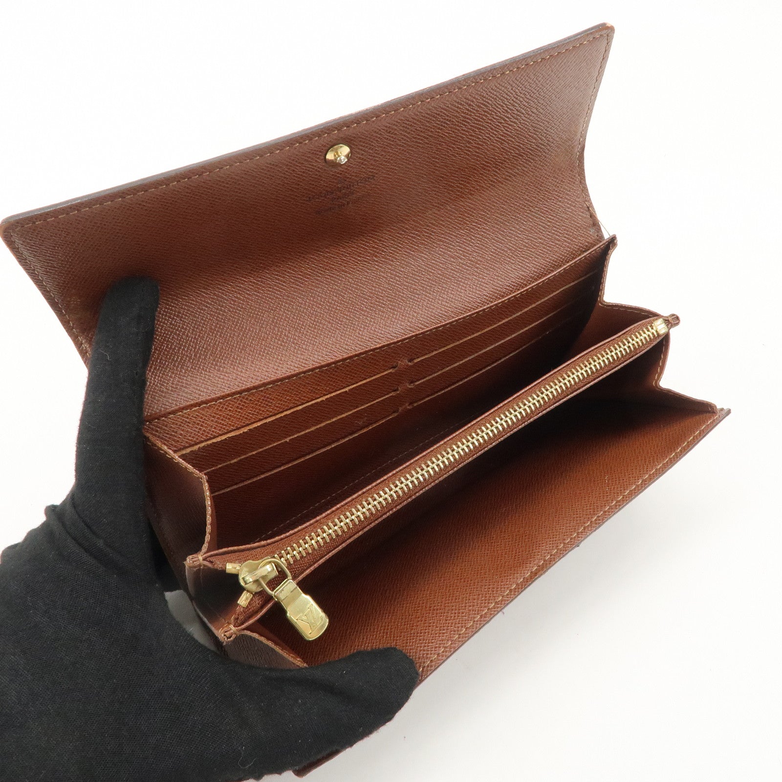 Louis Vuitton Monogram Portefeuille Sarah Long Wallet M61734 Used