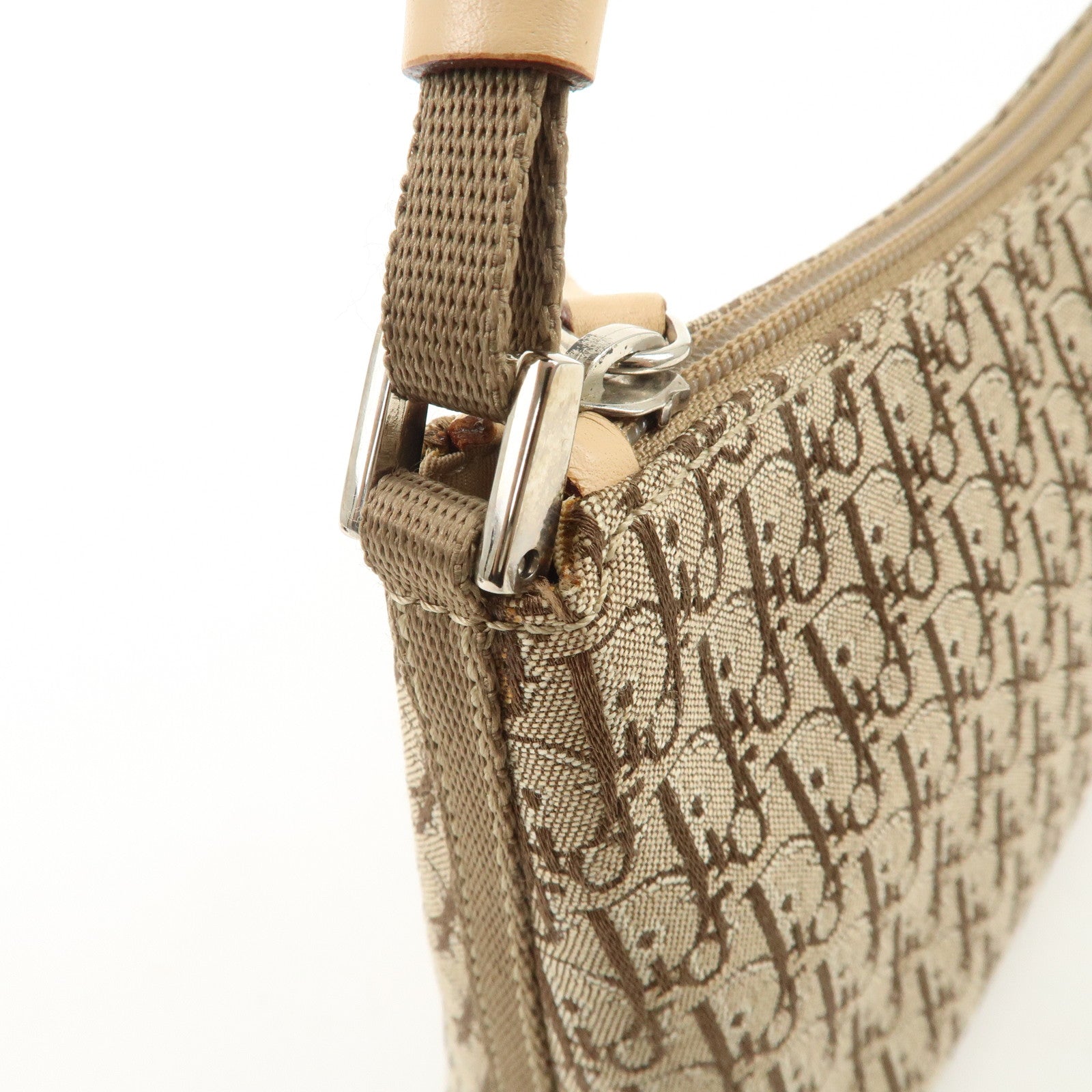 Christian Dior Trotter Canvas Leather Shoulder Bag 02RU 0064 Used