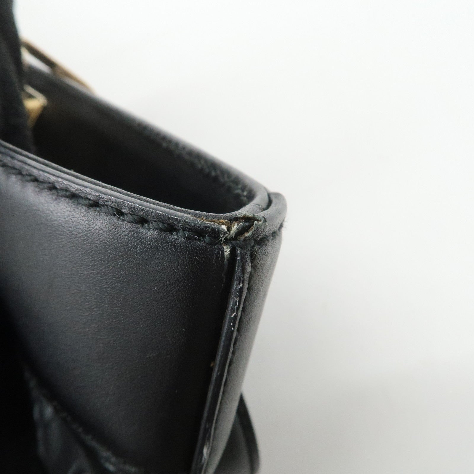 GUCCI Guccissima Leather Tote Bag Hand Bag Black 145993 Used