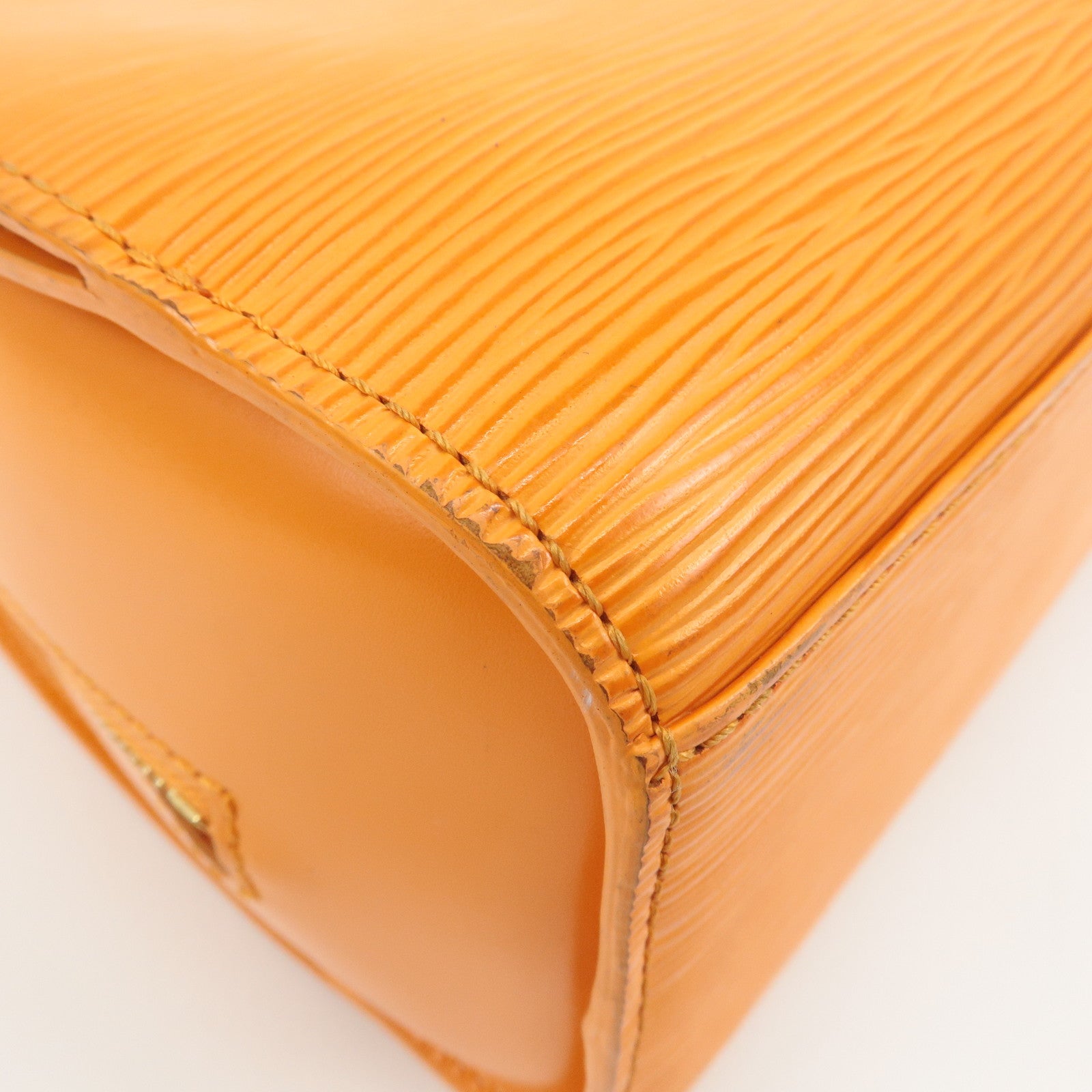 Louis Vuitton Epi Pont Neuf Hand Bag Mandarin Orange M5205H Used