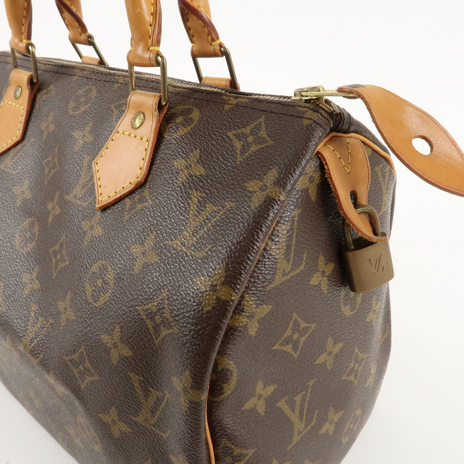 Louis Vuitton Monogram Speedy 30 Hand Bag Boston Bag M41526 Used