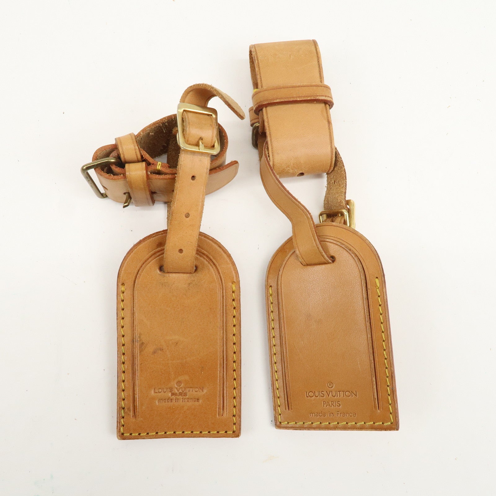 Louis Vuitton Set of 20 Leather Name Tag & Poignet Natural Used