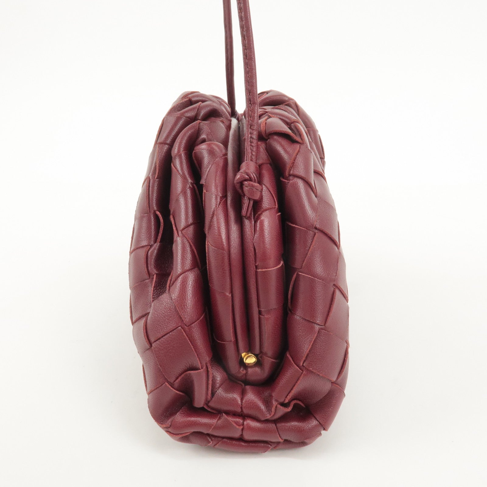 BOTTEGA VENETA Intrecciato Leather Mini Pouch Shoulder Bag Used