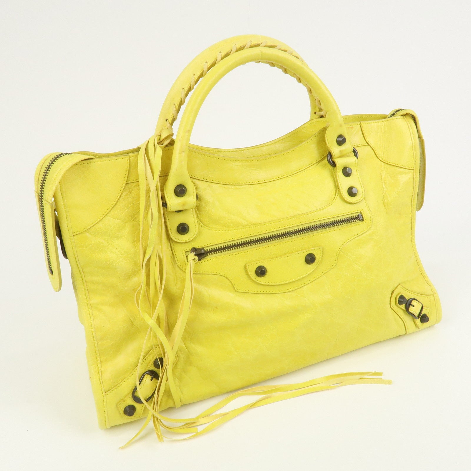 BALENCIAGA The City Leather 2Way Bag Hand Bag Shoulder Bag 115748