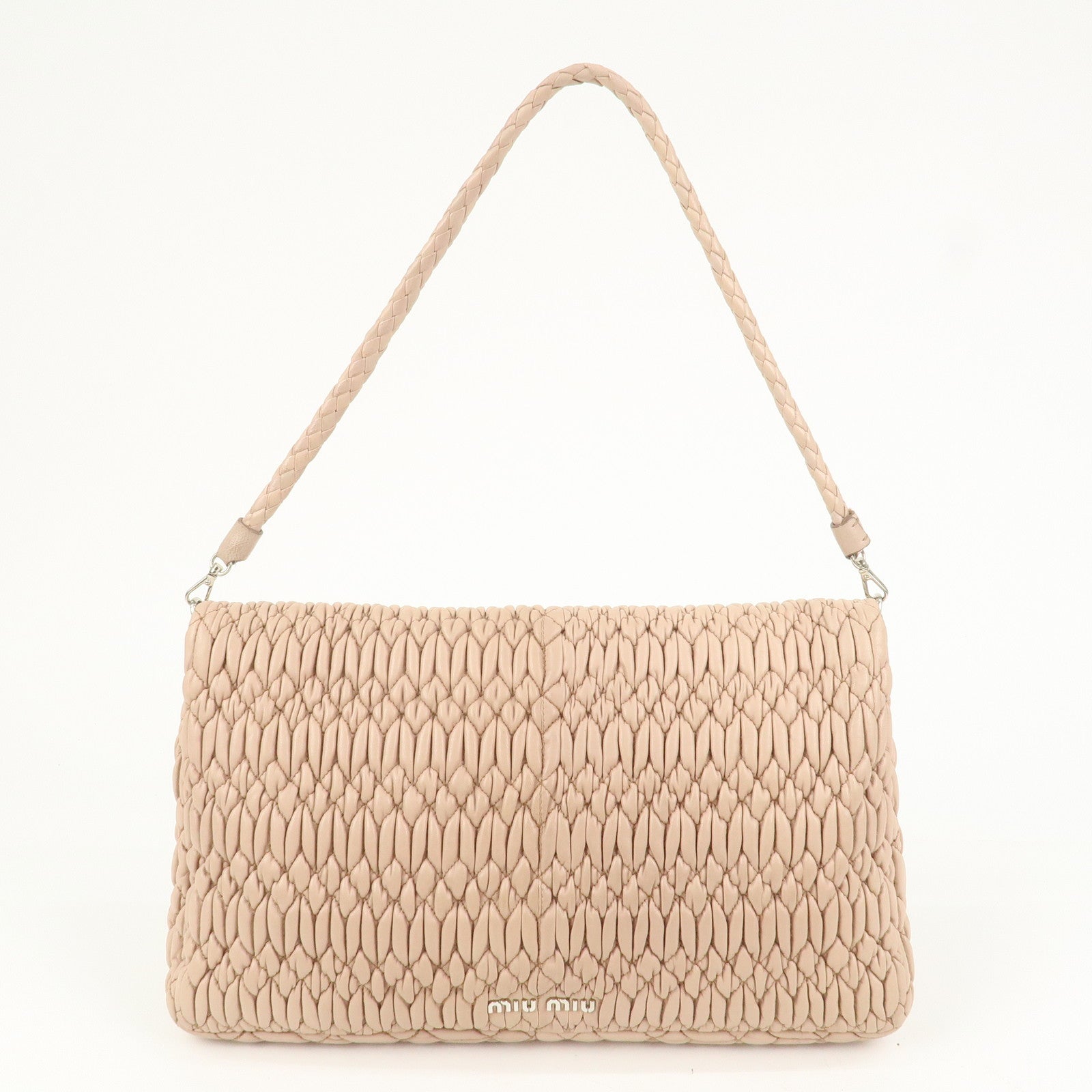 MIU MIU Matelasse Leather 2Way Bag Shoulder Bag Pink RP0169