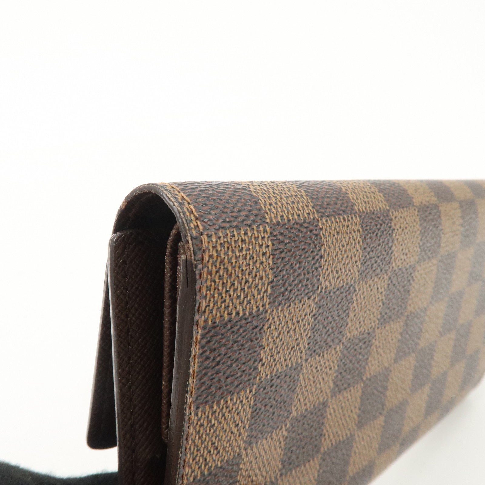 Louis Vuitton Damier Porte Tresor International Long Wallet N61215 Used