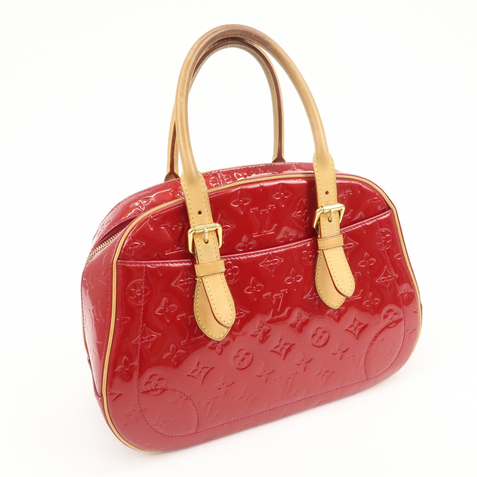 Louis Vuitton Monogram Vernis Summit Drive Hand Bag Red M93513