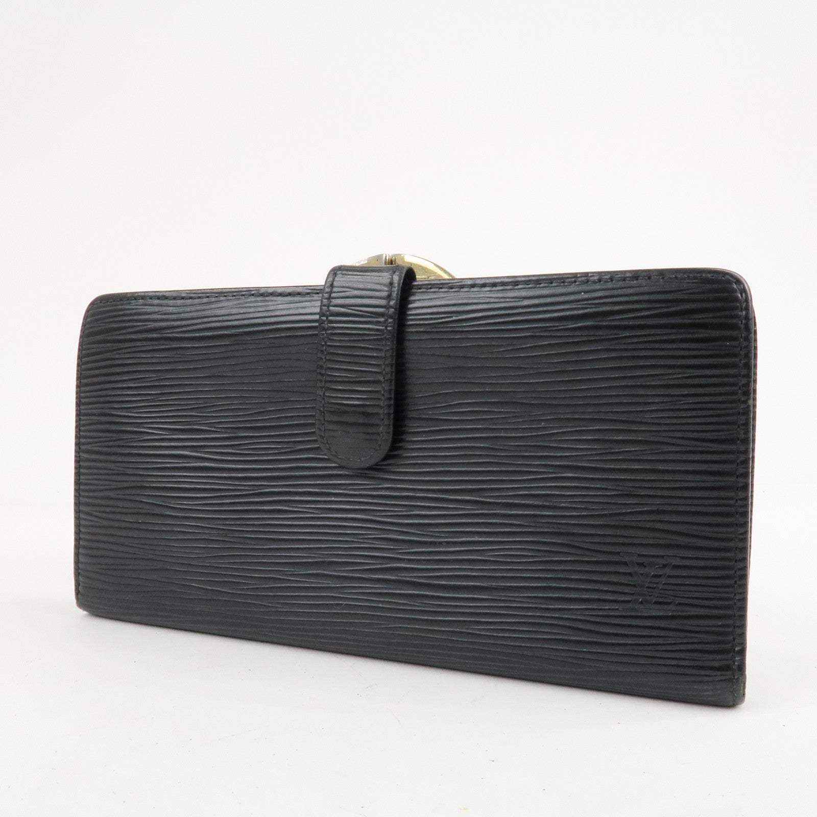 Louis Vuitton Set of 2 Epi Long Wallet Black M63752 M63252 Used