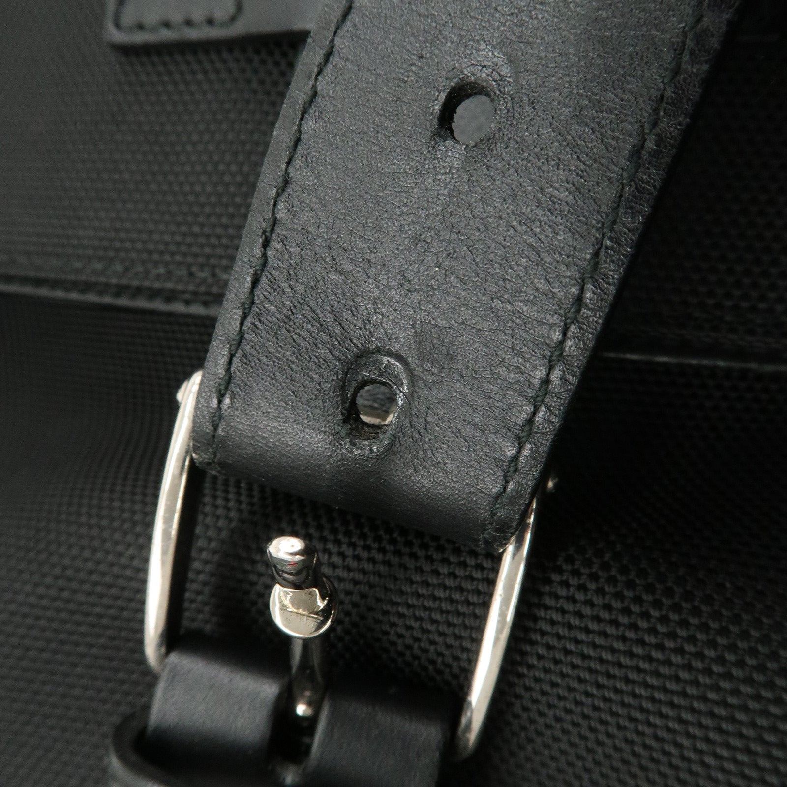 GUCCI Sherry Canvas Leather Ruck Sack Back Pack Black 337075 Used