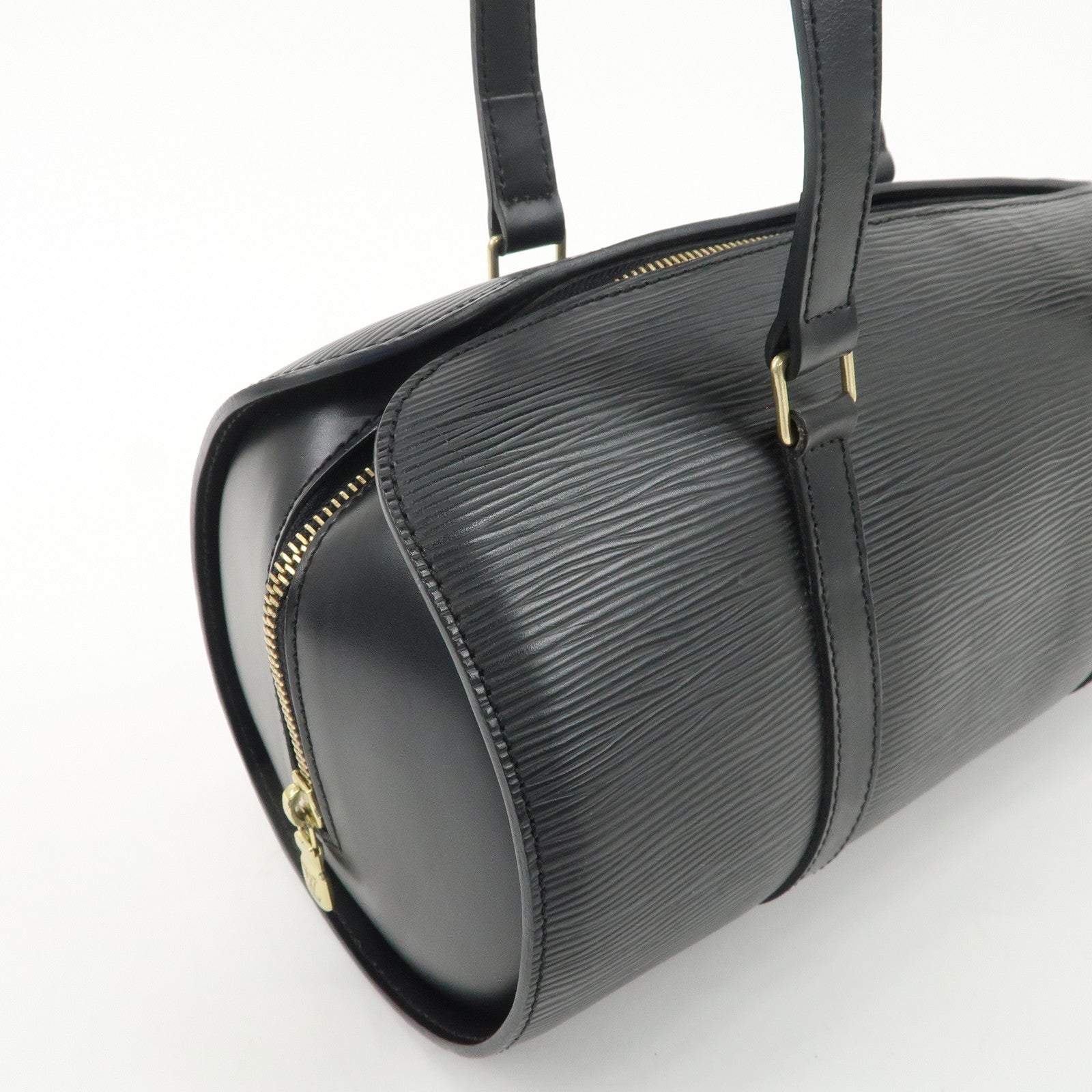 Louis Vuitton Epi Soufflot & Pouch Hand Bag Noir Black M52862 Used