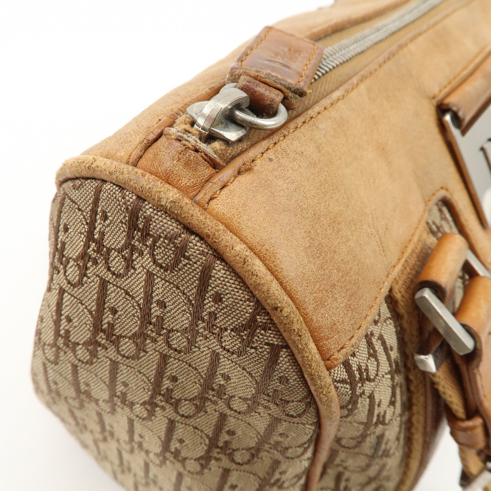 Christian Dior Trotter Street Chic Canvas Leather Mini Boston Bag Used