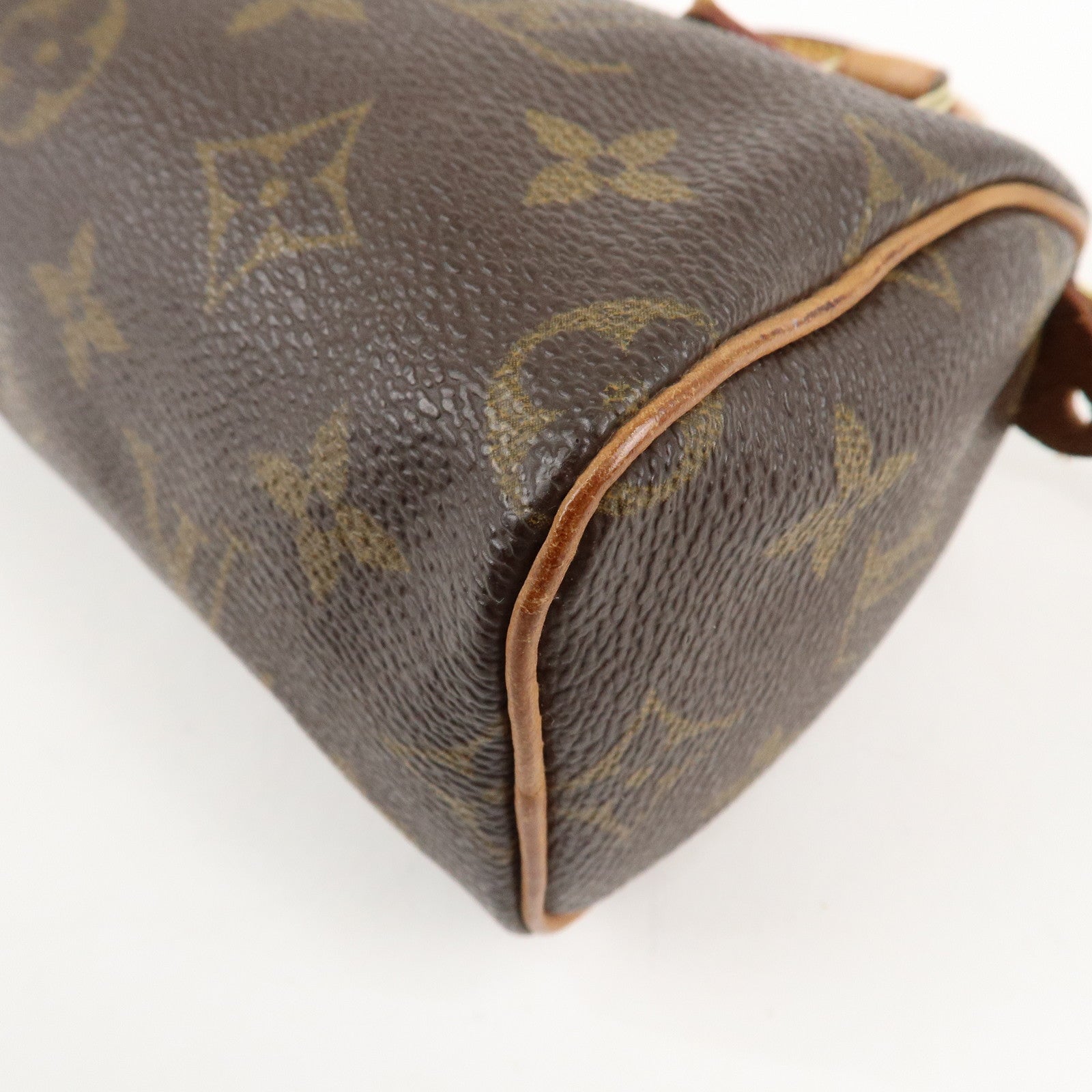 Louis Vuitton Monogram Mini Speedy Hand Bag Brown M41534 Used