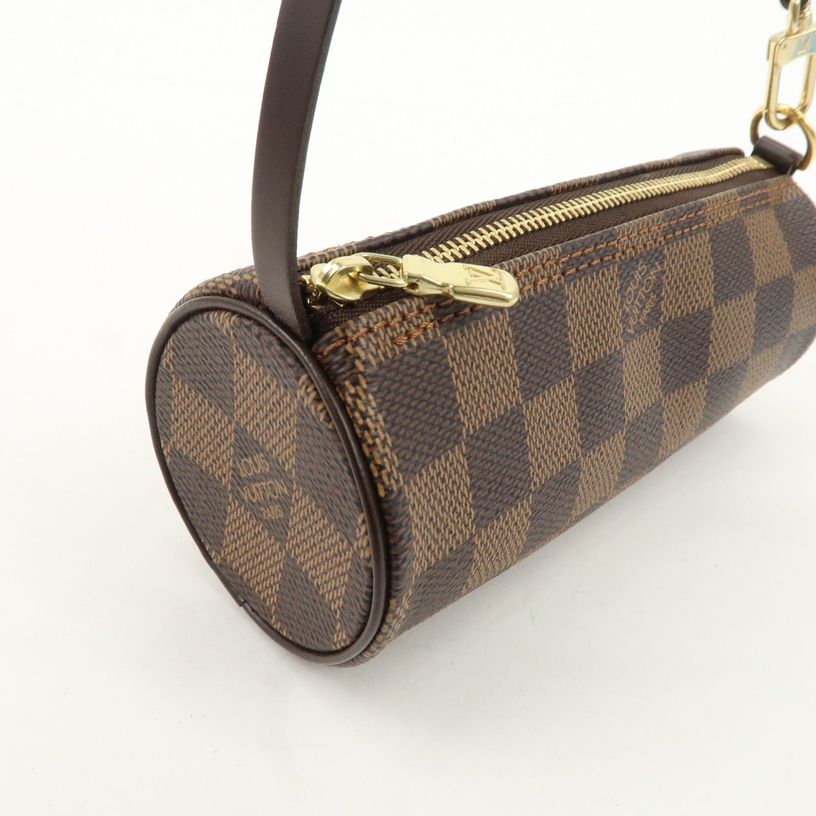 Louis Vuitton Damier Ebene Mini Pouch for Papillon Bag Brown Used