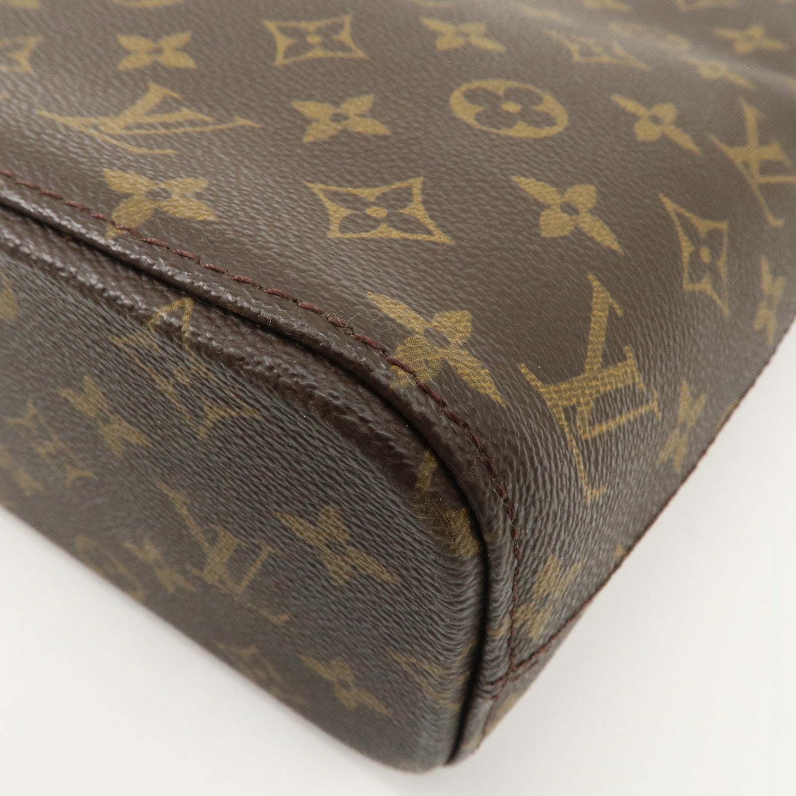 Louis Vuitton Monogram Luco Tote Bag Hand Bag Brown M51155 Used