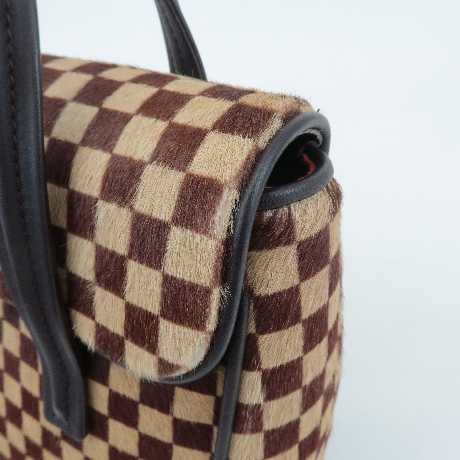 Louis Vuitton Damier Sauvage Lion Hand Bag Beige Brown M92131 Used