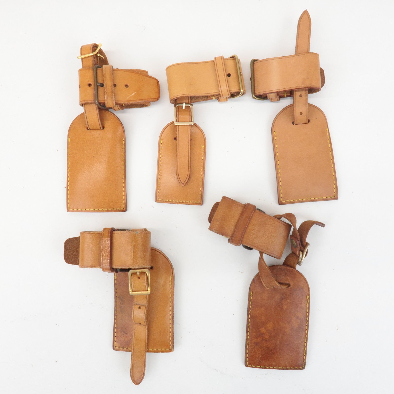 Louis Vuitton Set of 20 Leather Name Tag & Poignet Natural Used