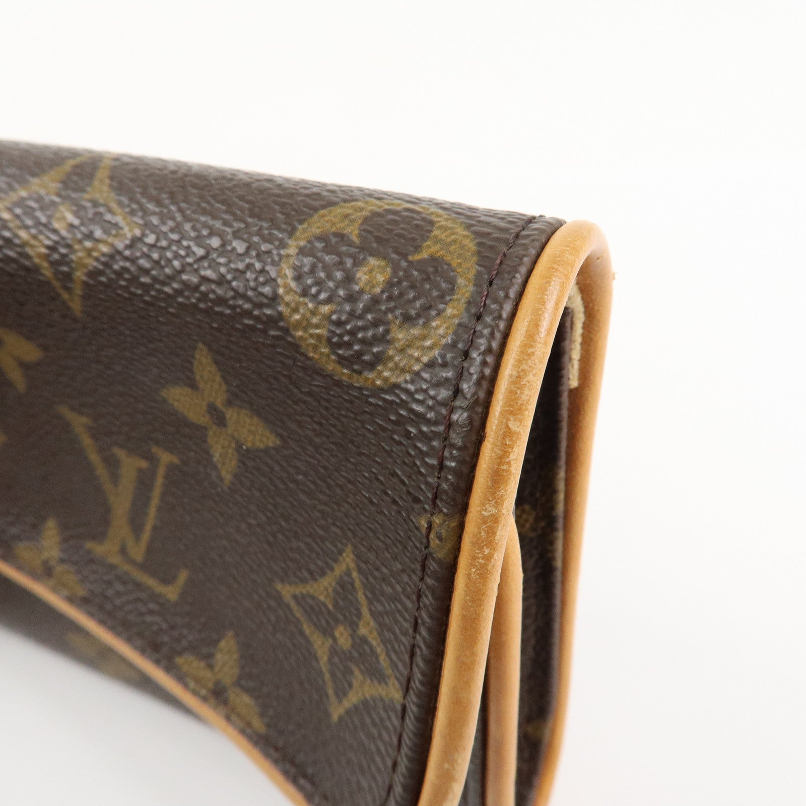 Louis Vuitton Monogram Pochette Twin PM 2Way Bag Brown M51854 Used