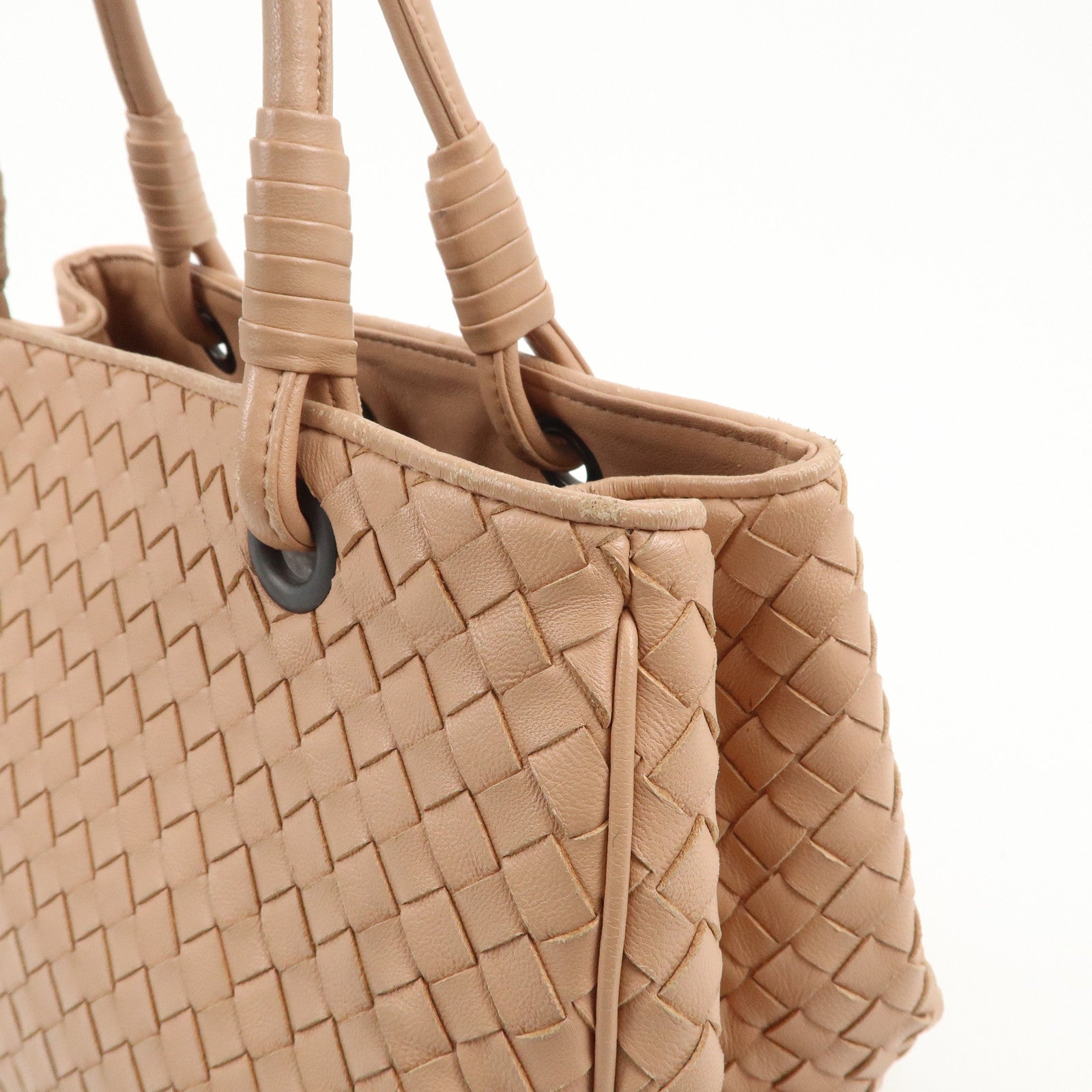 BOTTEGA VENTETA Intrecciato Leather Satchel Tote Bag 148323 Used