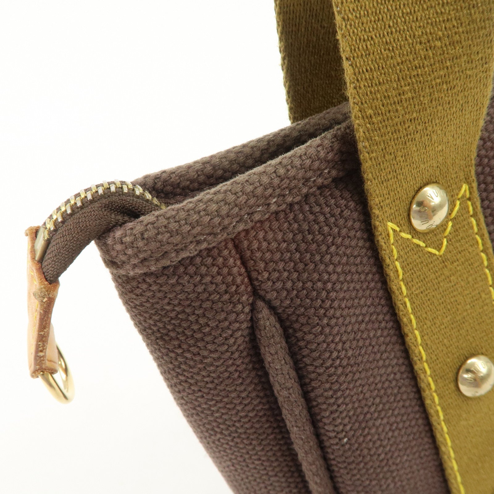 Louis Vuitton Antigua Cabas PM Tote Bag Khaki Antigua M40089 Used