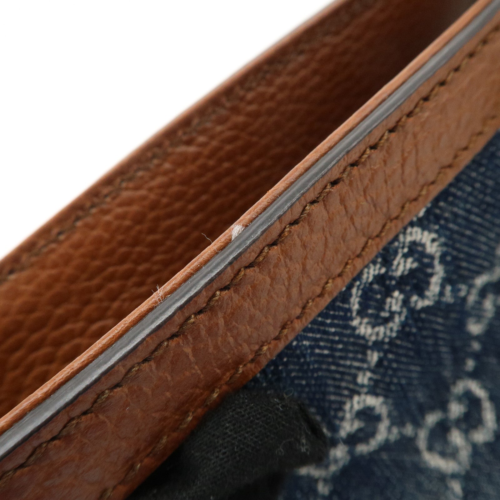 GUCCI Sherry Ophidia GG Denim Leather Medium Tote Bag 631685 Used