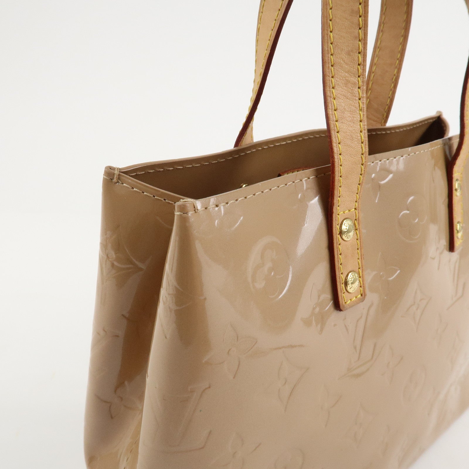 Louis Vuitton Monogram Vernis Lead PM Hand Bag Noisette M91334 Used