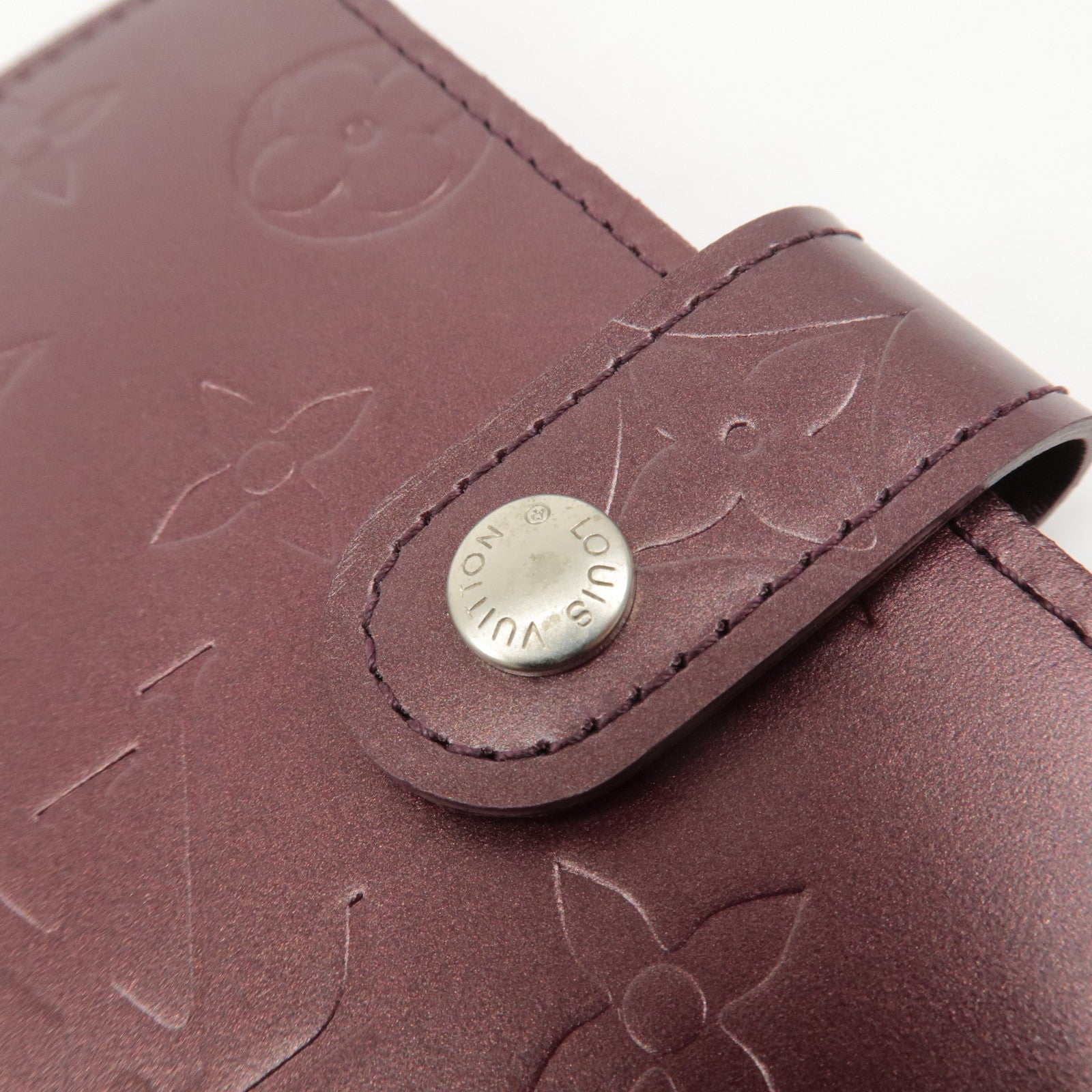 Louis Vuitton Monogram Matt Agenda PM Planner Cover Violet R20936 Used