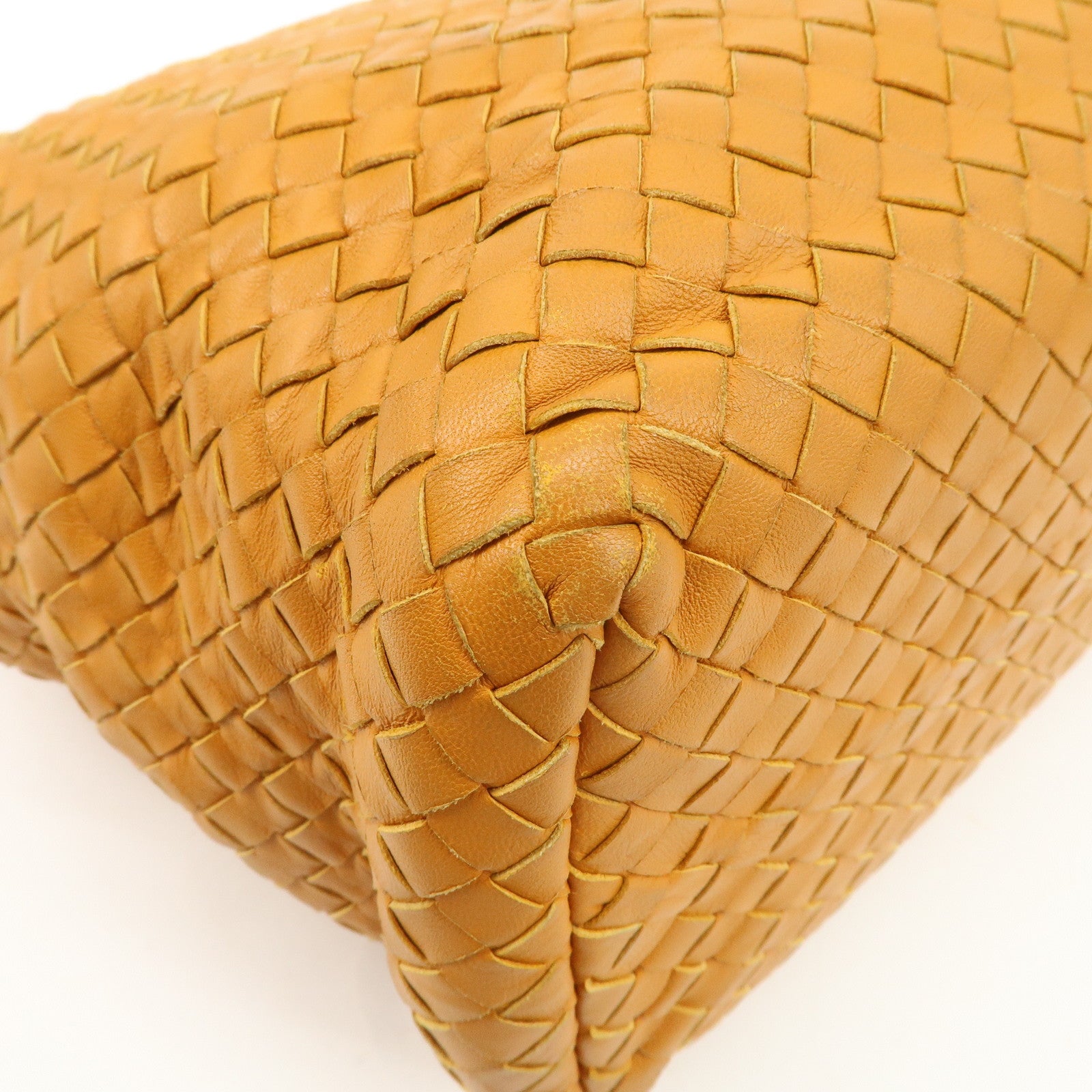 Bottega Veneta Intrecciato leather Tote Bag Orange 179320 Used