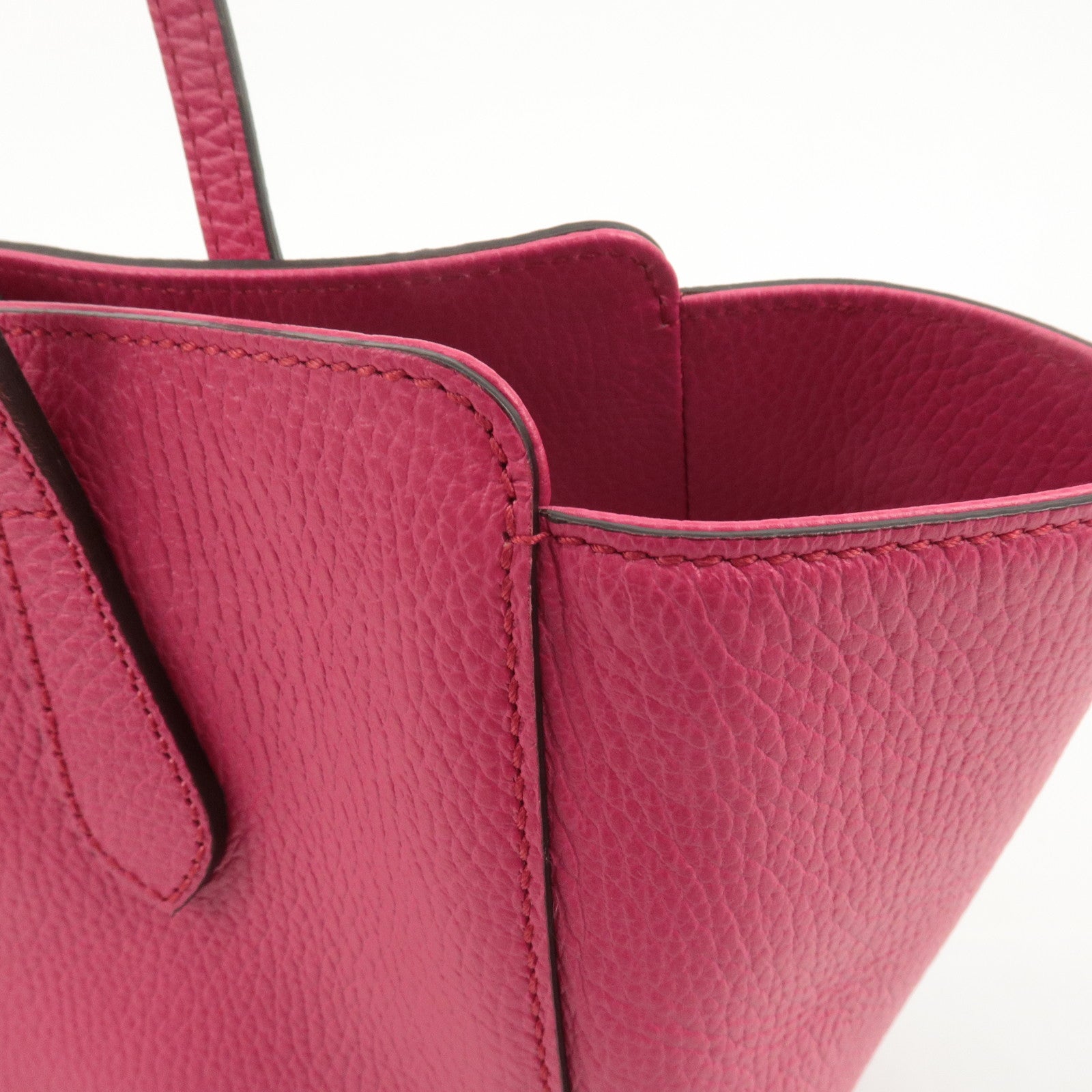 GUCCI Swing Canvas Leather Tote bag Hand Bag Pink 354408 Used