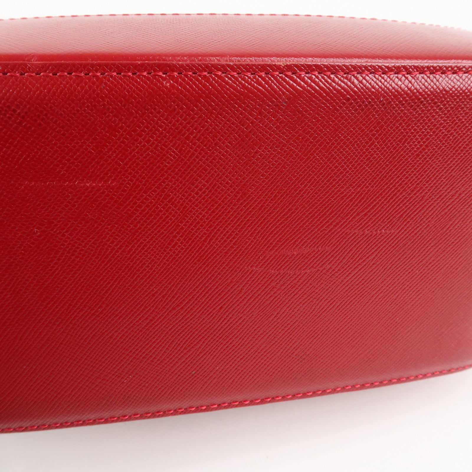 BURBERRY Nova Plaid Canvas Leather Shoulder Bag Hand Bag Red Used