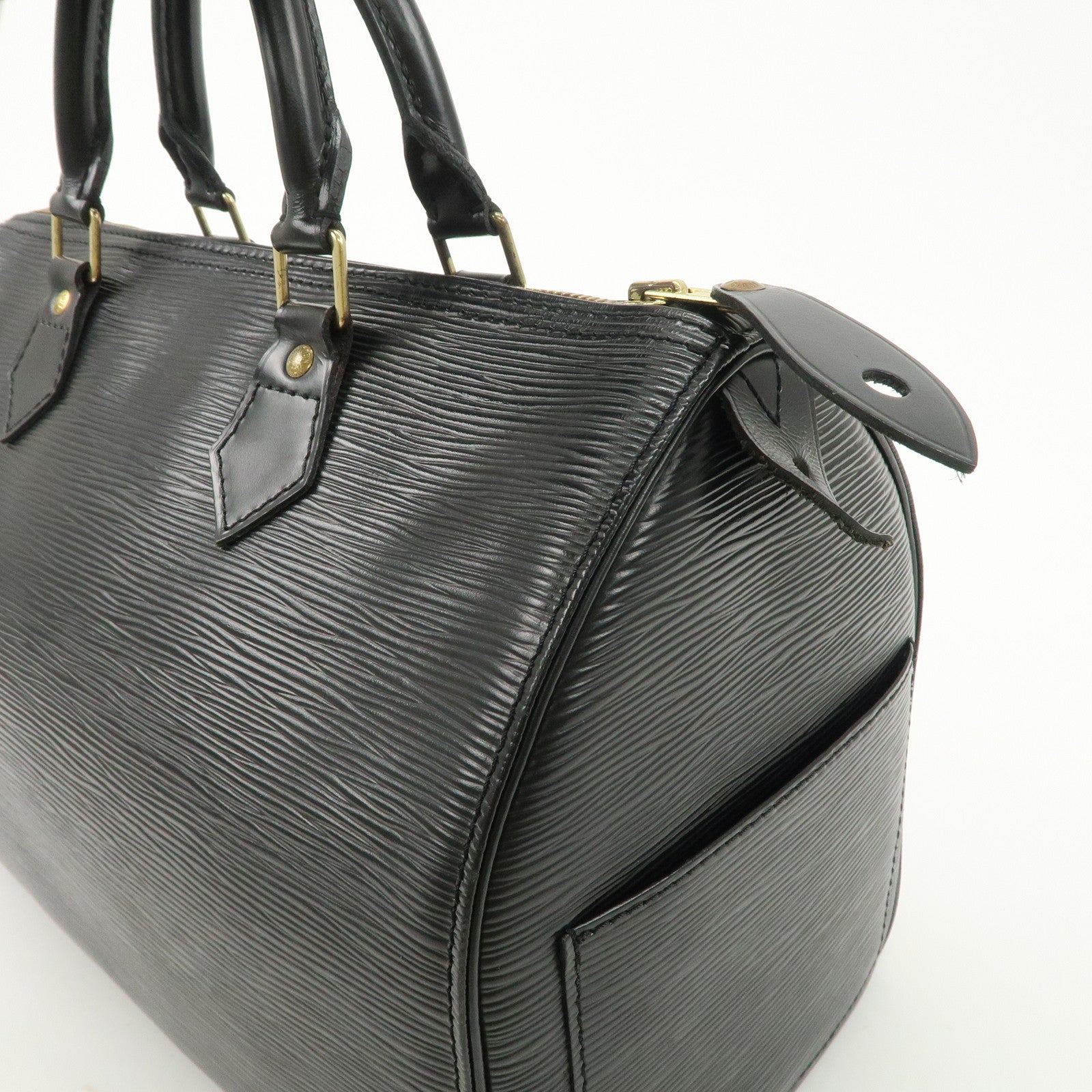 Louis Vuitton Epi Speedy 30 Leather Hand Bag Black M59022 Used