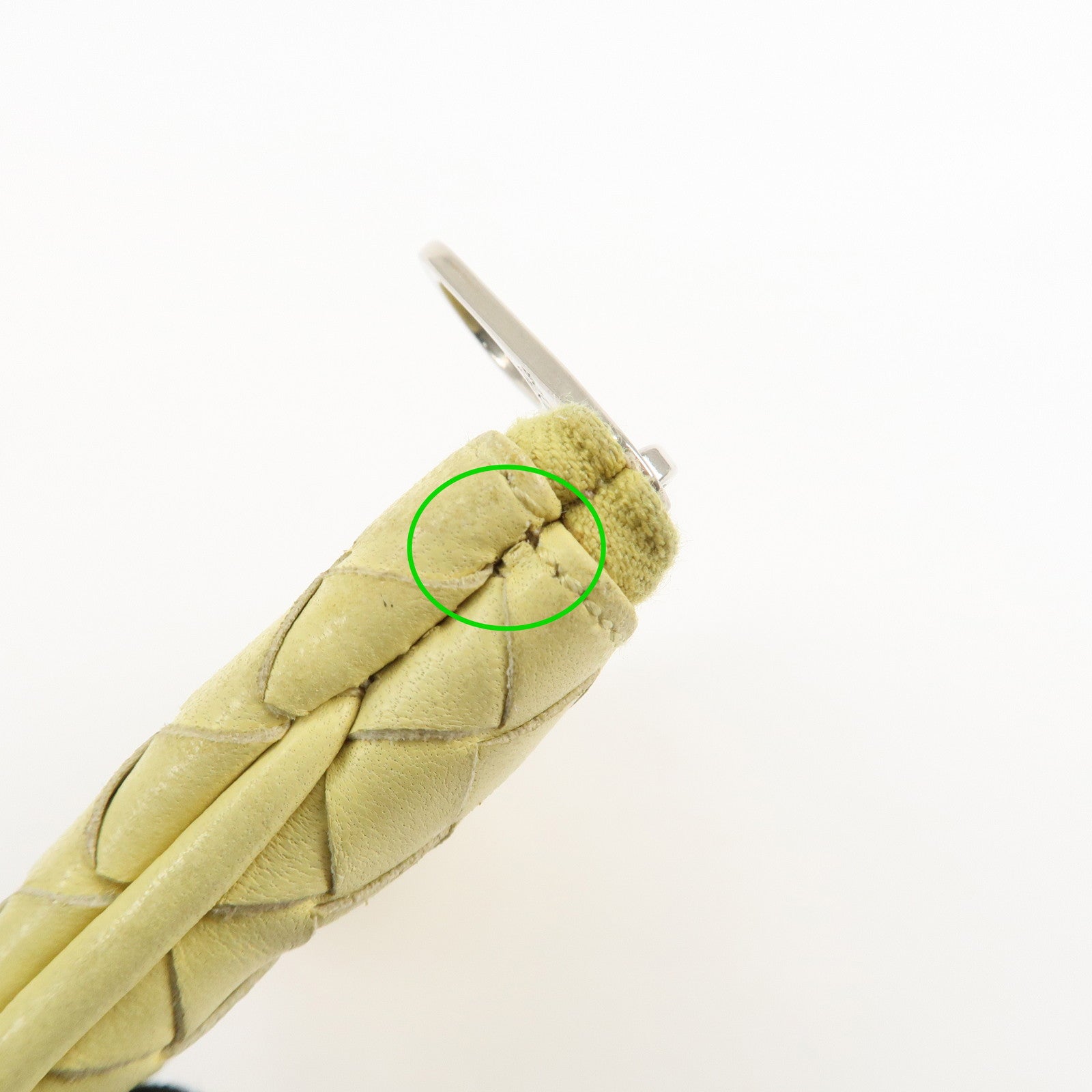 BOTTEGA VENETA Intrecciato Leather Coin Case Yellow 131232 Used