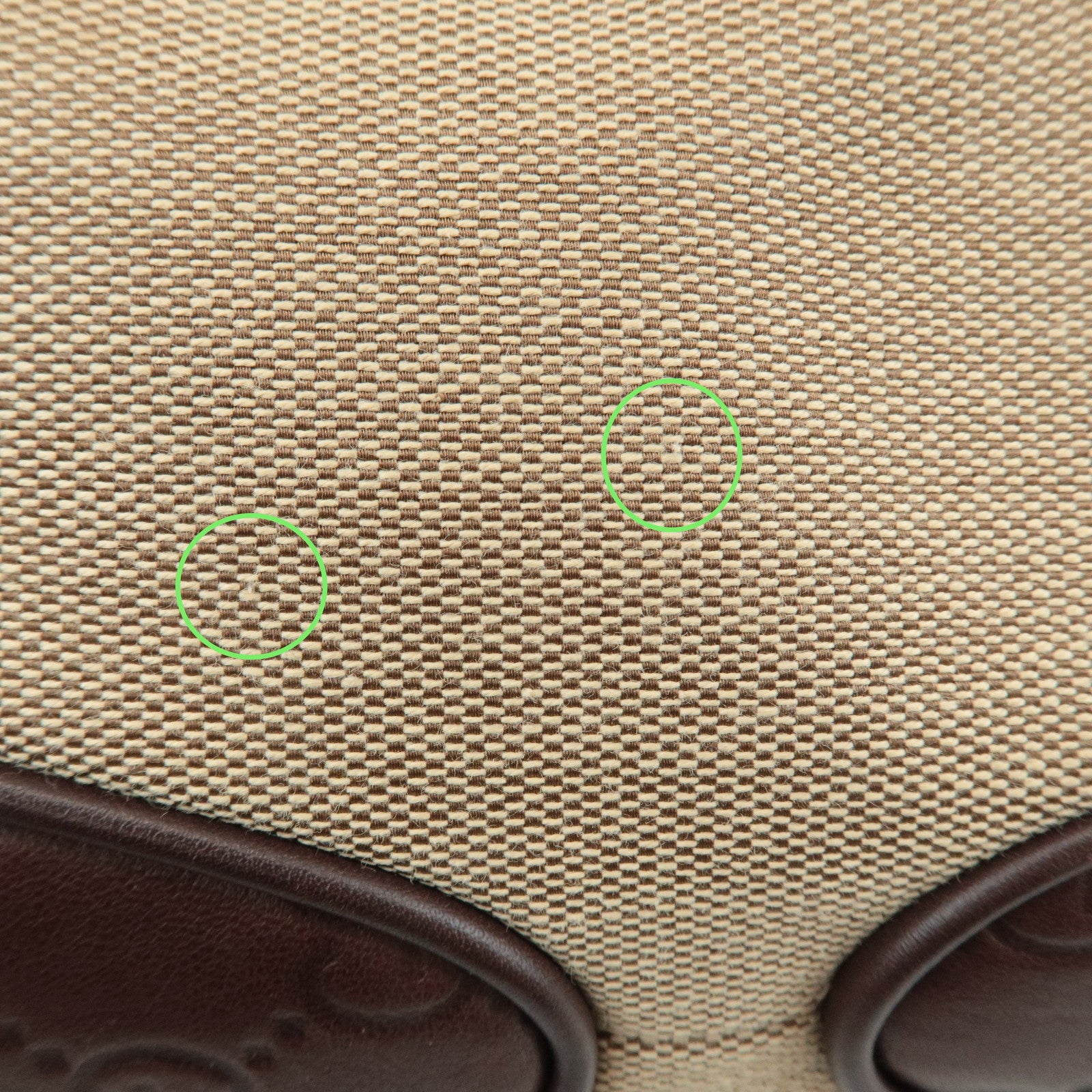 GUCCI Canvas Leather Shoulder Bag Beige Brown 257268 Used