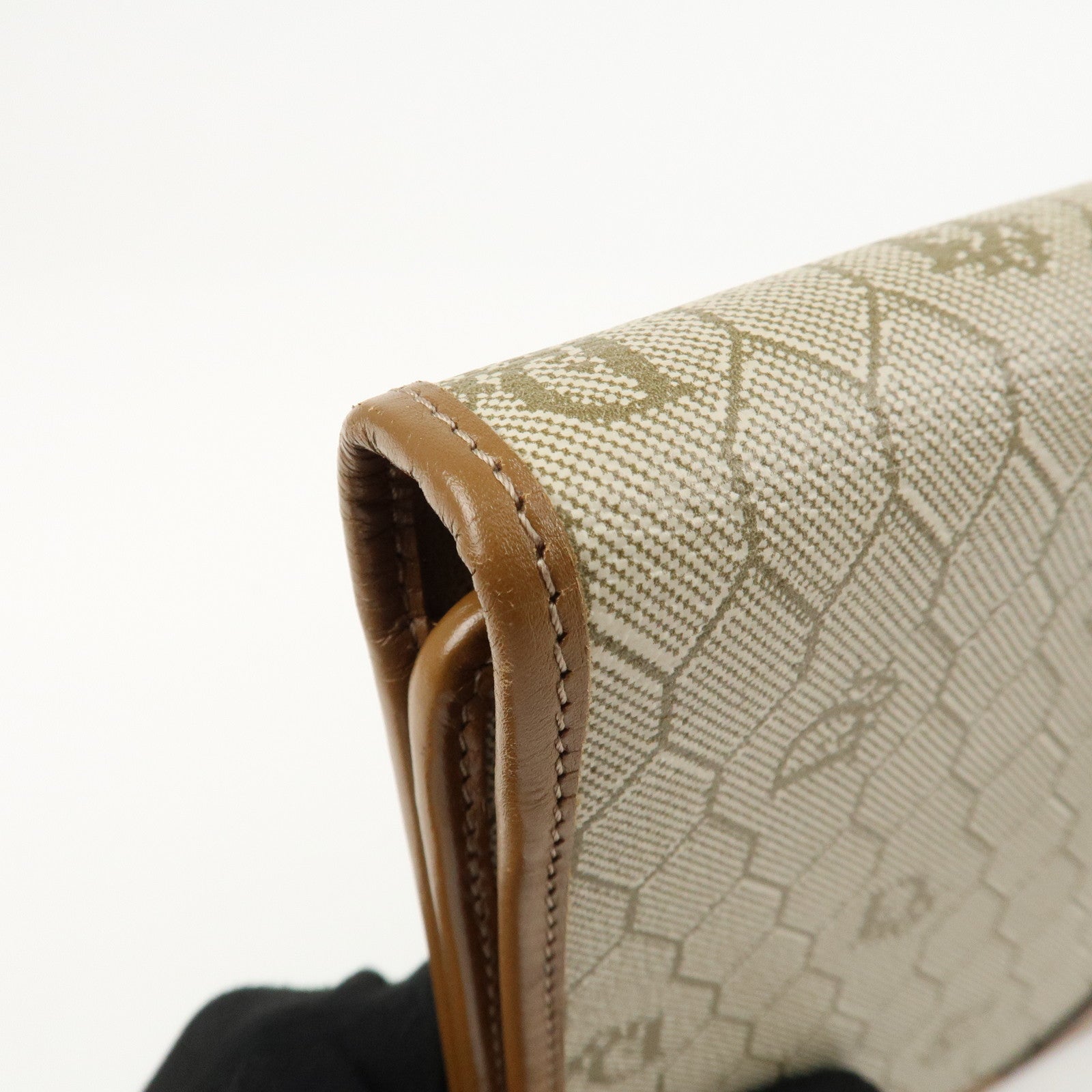 Christian Dior Honeycomb PVC Leather Chain Shoulder Bag Ivory Used