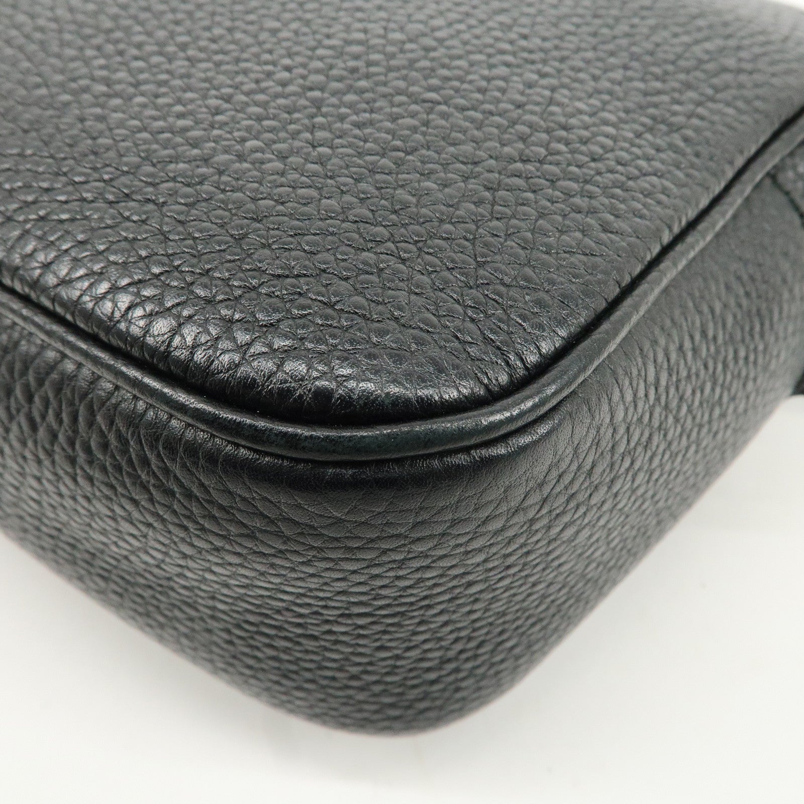 GUCCI SOHO Leather Small Disco Shoulder Bag Black 308364 Used