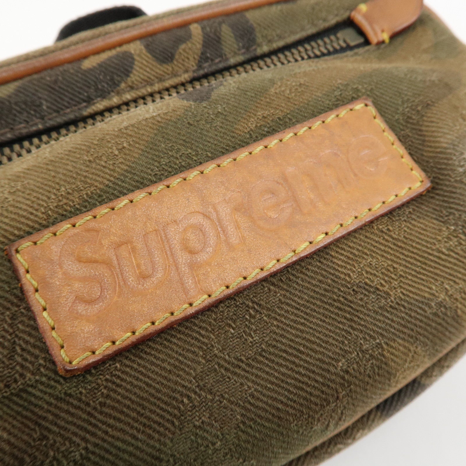 Louis Vuitton Monogram Camouflage SUPREME 2017 Bum Bag PM N44202 Used